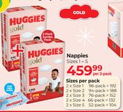 Huggies Nappies (Sizes 1-5)-Per 2 Pack