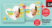 Pampers Newborn Nappies (Sizes 1-2) 2 Pack-Per Pack