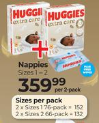 Huggies Nappies (Sizes 1-2)-Per 2 Pack