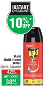 Raid Multi Insect Killer Assorted-300ml Each