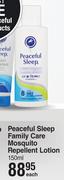 Peaceful Sleep Family Care Mosquito Repellent Lotion-150ml Each