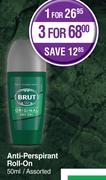 Brut Anti Perspirant Roll On Assorted-50ml