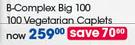 GNC B-Complex Big 100 Vegetarian Caplets-100's Per Pack