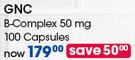 GNC B-Complex 50mg Capsules-100's Per Pack