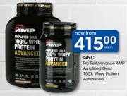 GNC Pro Performance AMP Amplified Gold 100% Whey Protein Advanced-Each