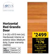 Lotus Horizontal Red Grandis Door