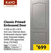 Kayo Classic Primed Embossed Door