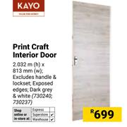 Kayo Print Craft Interior Door