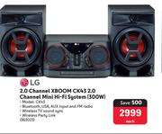 LG 2.0 Channel Xboom CK43 2.0 Channel Mini HiFi System 300W