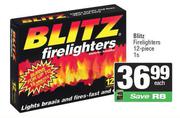 Blitz Firelighters 12 Piece 1s-Each