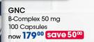 GNC B-Complex 50mg Capsules-100's Per Pack
