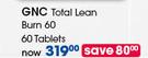 GNC Total Lean Burn 60 Tablets-60's Per Pack
