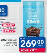 GNC Total Lean Shake Classic 1.7 LB-Each