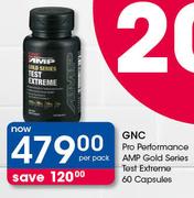 GNC Pro Performance AMP Gold Series Test Extreme Capsules-60's Per Pack