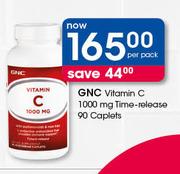 GNC Vitamin C 1000mg Time-Release 90 Caplets-Per Pack