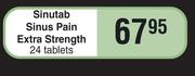 Sinutab Sinus Pain Extra Strength 24 Tablets
