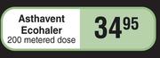 Asthavent Ecohaler 200 Metered Dose