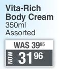 Johnson's Vita Rich Body Cream Assorted-350ml