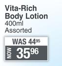 Johnson's Vita Rich Body Lotion Assorted-400ml Each
