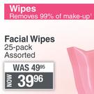 Johnson's Facial Wipes (25 Pack) Assorted