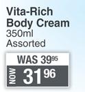 Johnson's Vita Rich Body Cream Assorted-350ml