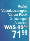 Vicks Vapo Lozenges Value Pack 24 Lozenges Assorted