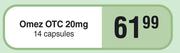 Omez OTC 20mg 14 Capsules