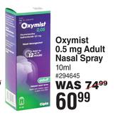 Oxymist 0.5 mg Adult Nasal Spray-10ml