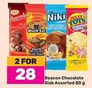 Beacon Chocolate Slab Assorted-For 2 x 80g