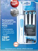 Dentalmate Rechageable Toothbrush With Replacement Heads