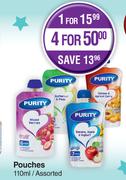 Purity Pouches Assorted-For 1 x 110ml