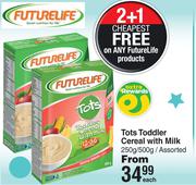 Future Life Tots Toddlers Cereal With Milk Assorted-250g/500g Each