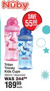 Nuby 360ml Tritan Thirsty Kids Cups Assorted-Each