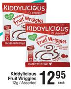 Kiddilicious Fruit Wriggles Assorted-12g Each