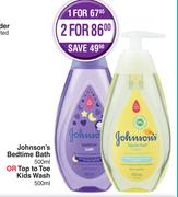 Johnson's Bedtime Bath 500ml Or Top To Toe Kids Wash 500ml-Each
