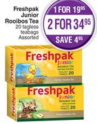 Freshpack Junior Rooibos Tea 20 Tagless Teabags Assorted-For 2
