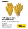 Hennox Fully Dipped Supa A Grade Gloves-Per Pair