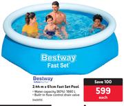 Bestway 2.44m x 61cm Fast Set Pool-Each