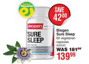 Biogen Sure Sleep 60 Vegetarian Capsules