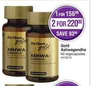 Dis Chem Gold Ashwagandha 60 Vegecapsules-For 1