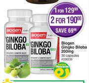 Biogen Gingko Biloba 200mg 30 Capsules-For 2