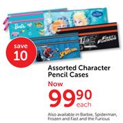 Assorted Character Pencil Cases-Each