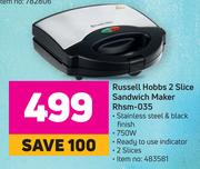 Russell Hobbs 2 Slice Sandwich Maker Rhsm-035
