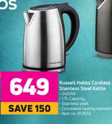 Russell Hobbs 1.7Ltr Cordless Stainless Steel Kettle