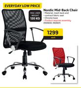 Nordic Mid-Back Chair 350600, 350601-Each