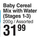 Purity Baby Cereal Mix With Water (Stages 1-3) Assorted-200g