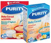 Purity Baby Cereal Mix With Baby's Milk (Stages 1-3) Assorted-200g