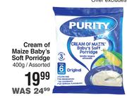 Purity Cream Of Maize Baby's Soft Porridge Assorted-400g