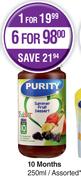 Purity Summer Fruit Dessert 10 Months Assorted-250ml