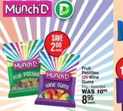 Munch' D Fruit Pastilles Or Wine Gums Assorted-65g Each